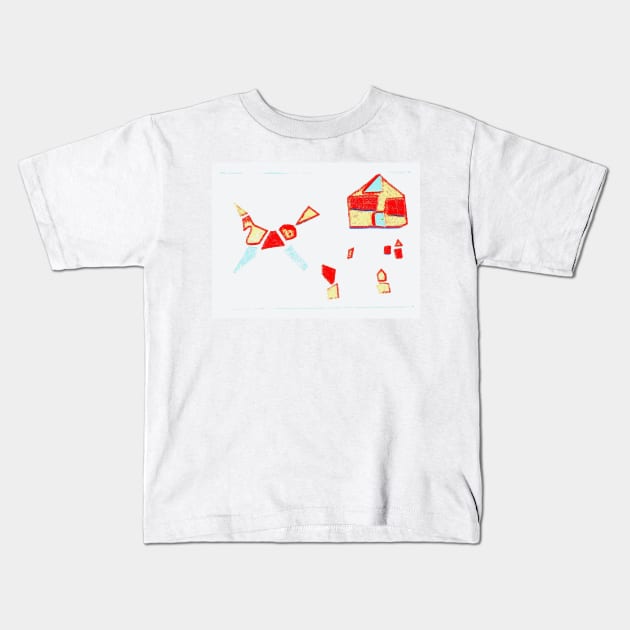 Unicorn at Home Kids T-Shirt by Tovers